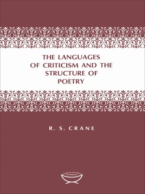 cover image of The Languages of Criticism and the Structure of Poetry